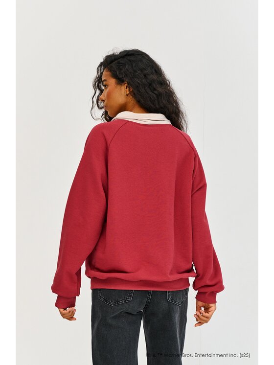 NAOKO NAOKO Bluza Gonna Love It! Bordowy Regular Fit