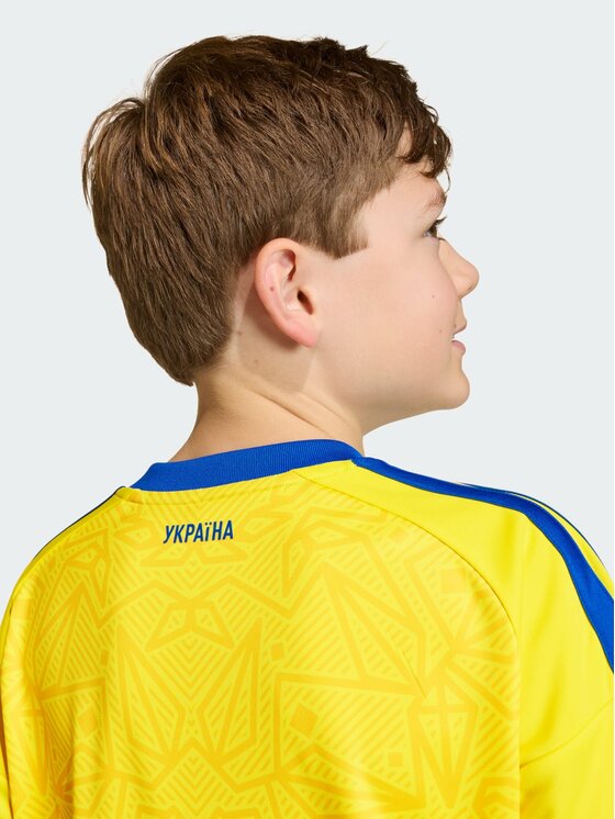 adidas adidas Koszulka techniczna Ukraine 26 Home Kids Jersey Żółty Regular Fit