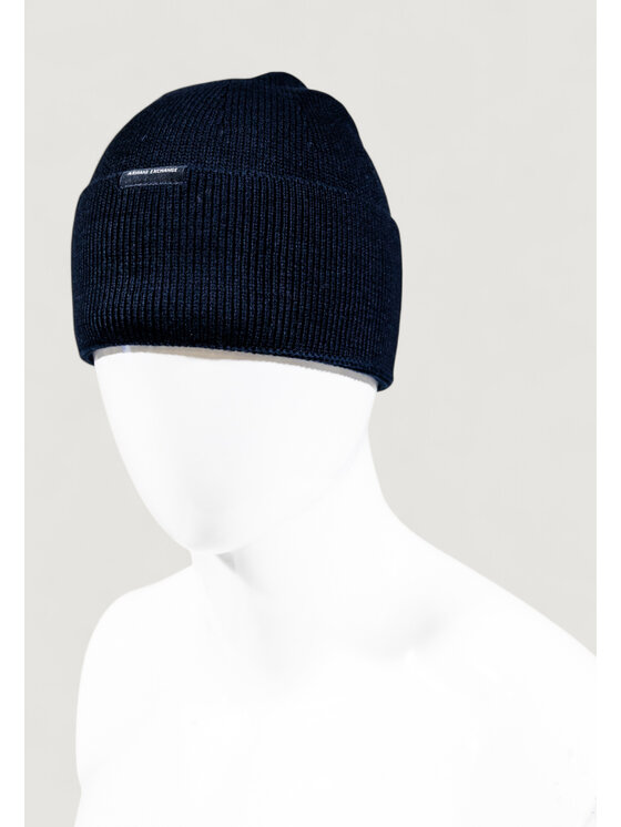 Armani Exchange Armani Exchange Czapka BEANIE HAT Niebieski