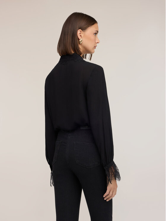 Motivi Motivi Koszula 5099Q001030N033 Czarny Regular Fit