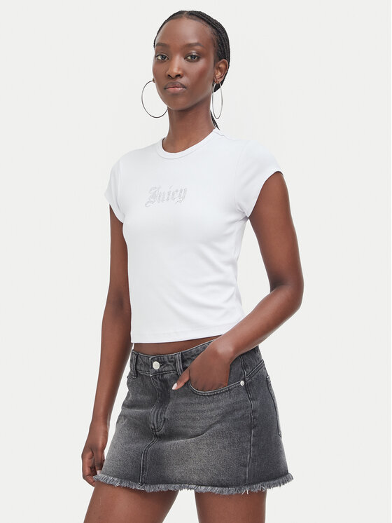 Juicy Couture Juicy Couture Футболка JCWCT226326 Білий Slim Fit