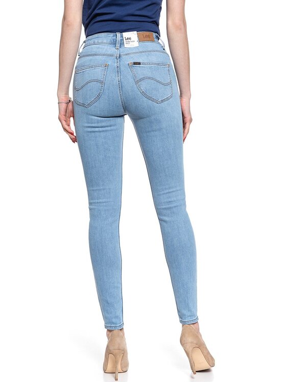 Lee Lee Jeansy SCARLETT HIGH Niebieski Skinny Fit