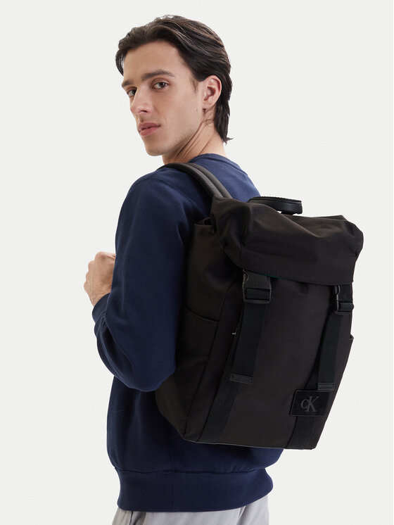 Calvin Klein Rucsac Canvas Mix Backpack LV04D3364G Negru