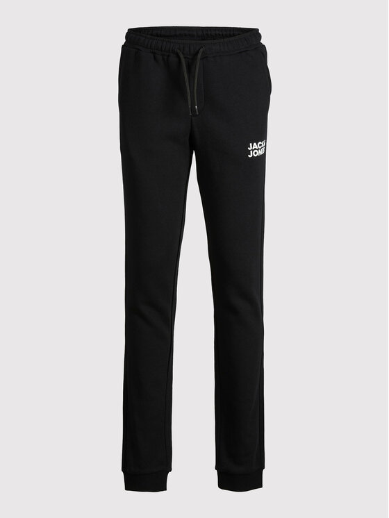 Jack & Jones Junior Jack & Jones Junior Teplákové kalhoty Gordon 12179798 Černá Regular Fit