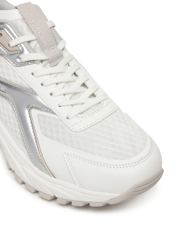 Calvin Klein Calvin Klein Sneakersy Hike Run Ckstripe Mesh Met HW0HW03140 Bílá