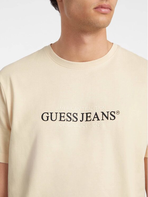 Guess Jeans Guess Jeans T-shirt 165529 Beige Classic Fit
