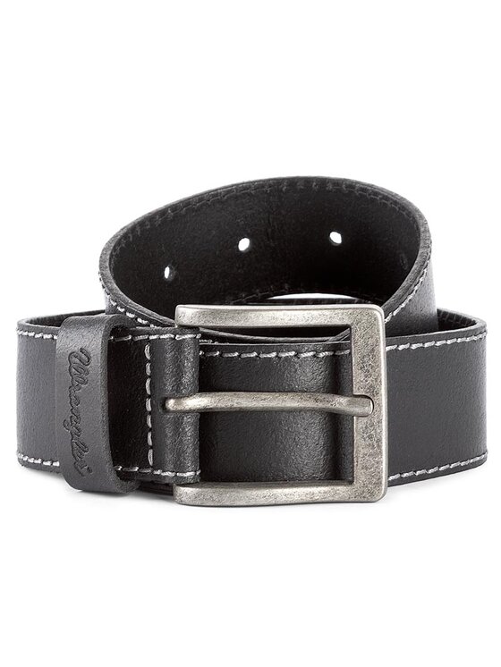 Wrangler Wrangler Pasek Męski Stitched Belt W0081US01 85 112125436 Czarny