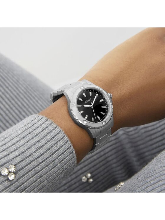 Guess Guess Hodinky GW0948L1 Stříbrná