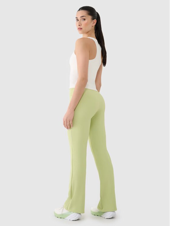 4F 4F Spodnie damskie 4FRSS25TFTRF1037-42S Zielony Regular Fit