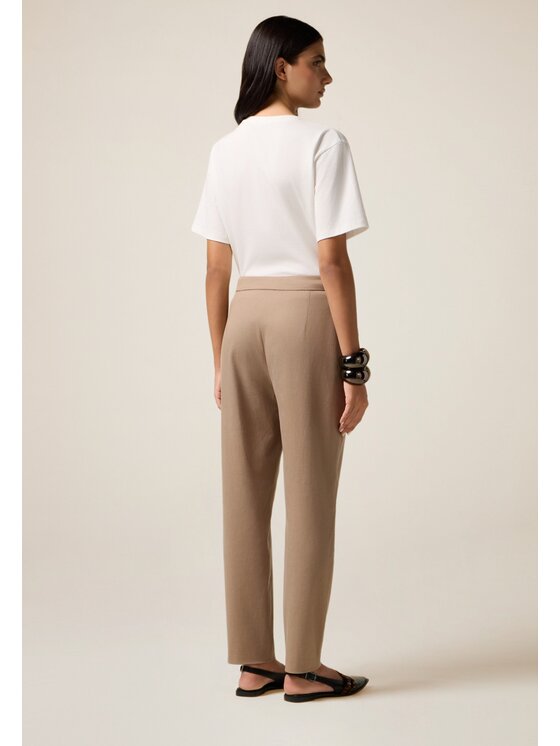 Oltre Oltre Pantaloni di tessuto P734R008768N002 Écru Regular Fit