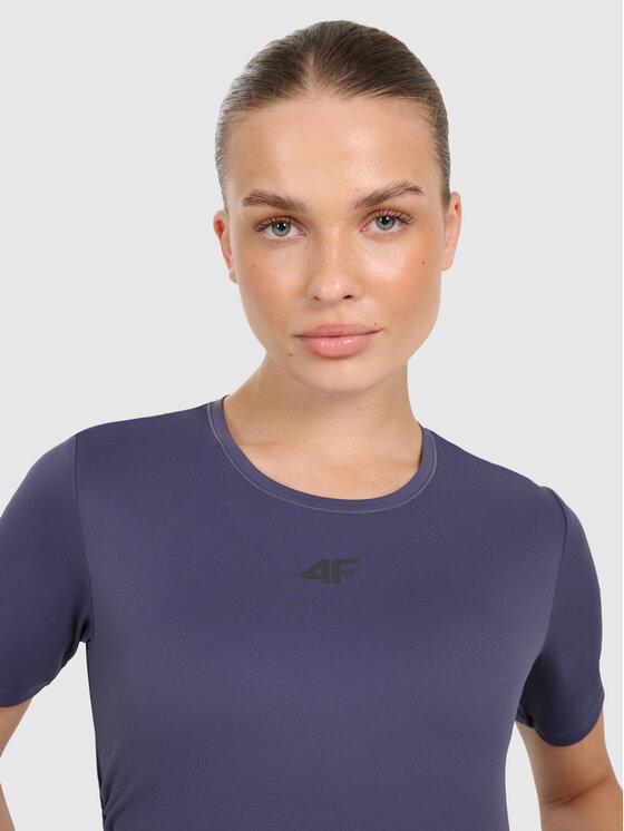 4F 4F Koszulka techniczna YOGA Granatowy Slim Fit