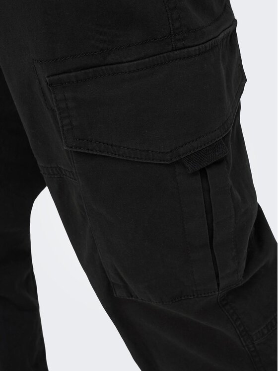 Only & Sons Only & Sons Παντελόνι υφασμάτινο 22025431 Μαύρο Tapered Fit