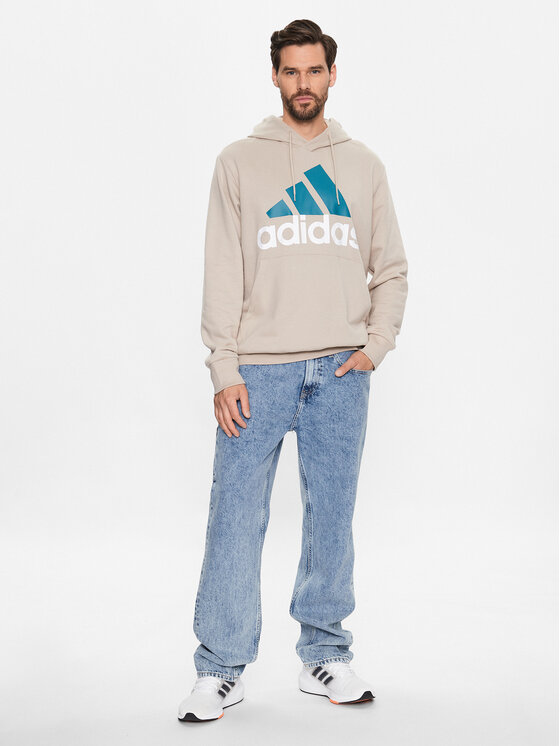 adidas adidas Felpa Essentials French Terry Big Logo Hoodie IJ8584 Beige Regular Fit