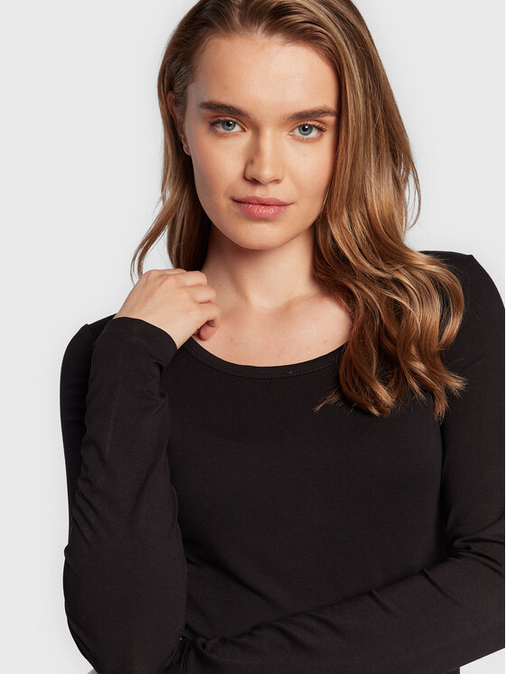 Fransa Fransa Blúz Kasic 600543 Fekete Slim Fit