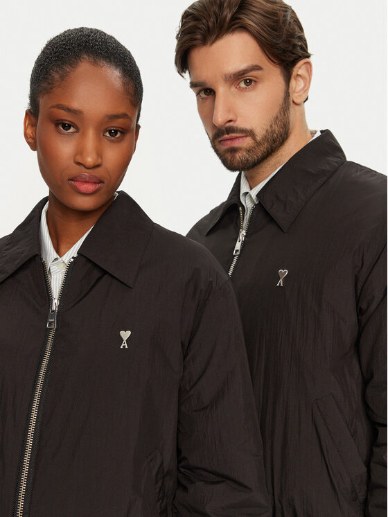 AMI PARIS AMI PARIS Átmeneti kabát HJK034.PA0009 Fekete Regular Fit