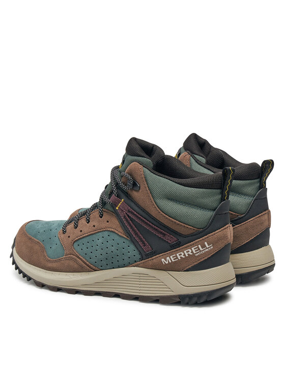 Merrell Merrell Schnürstiefeletten Wildwood Mid Ltr Wp J068031 Grün
