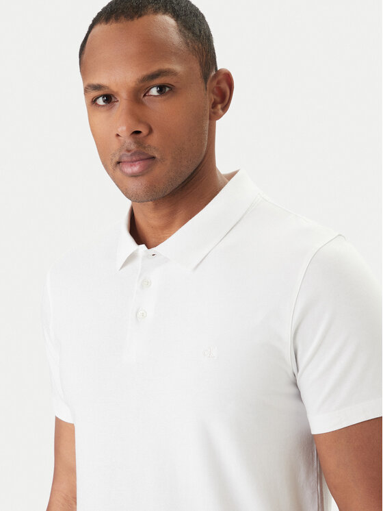 Calvin Klein Calvin Klein Polokošile LV04LF200G Bílá Slim Fit