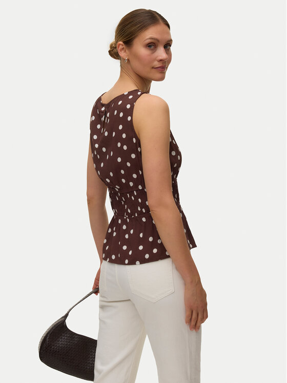 Vero Moda Vero Moda Blúz Elisa 10347963 Sötétbarna Loose Fit
