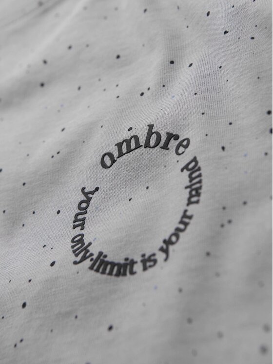 Ombre Ombre T-Shirt OM-TSFP-0186 Szary Regular Fit