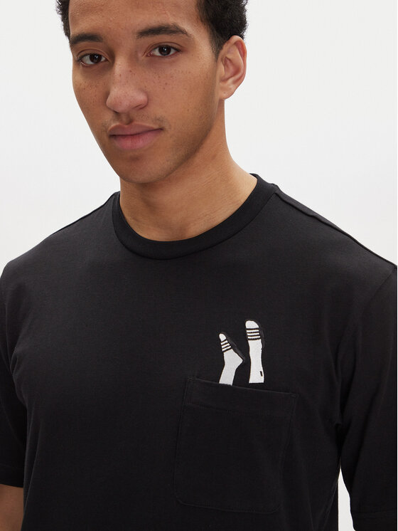 adidas adidas T-Shirt Lounge Slides Graphic Pocket JC5283 Černá Regular Fit