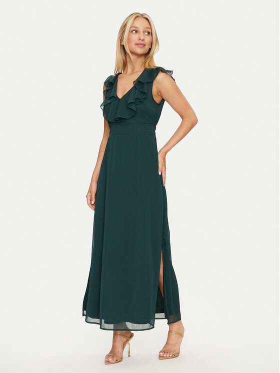 Vila Vila Õhtune kleit Falia 14097028 Roheline Regular Fit