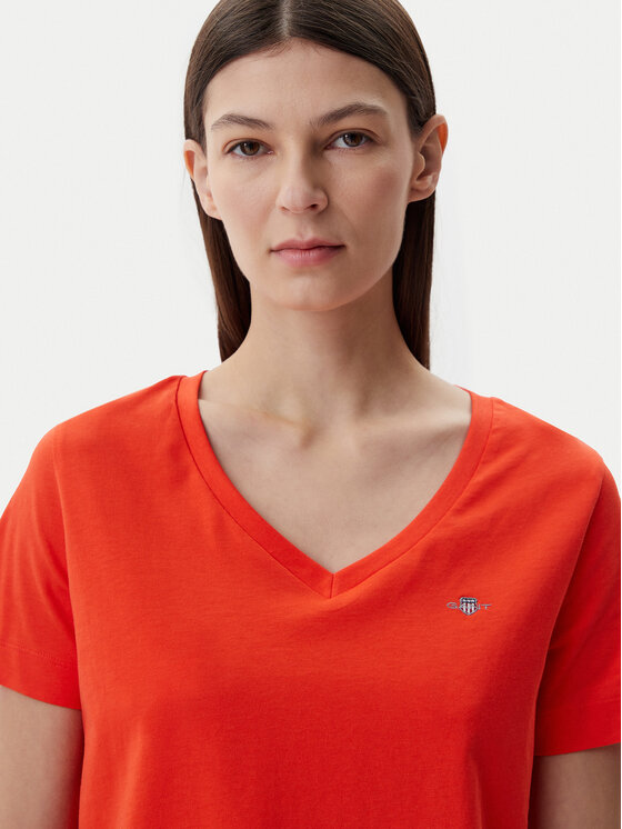 Gant Gant Тишърт Shield 4200750 Оранжев Regular Fit