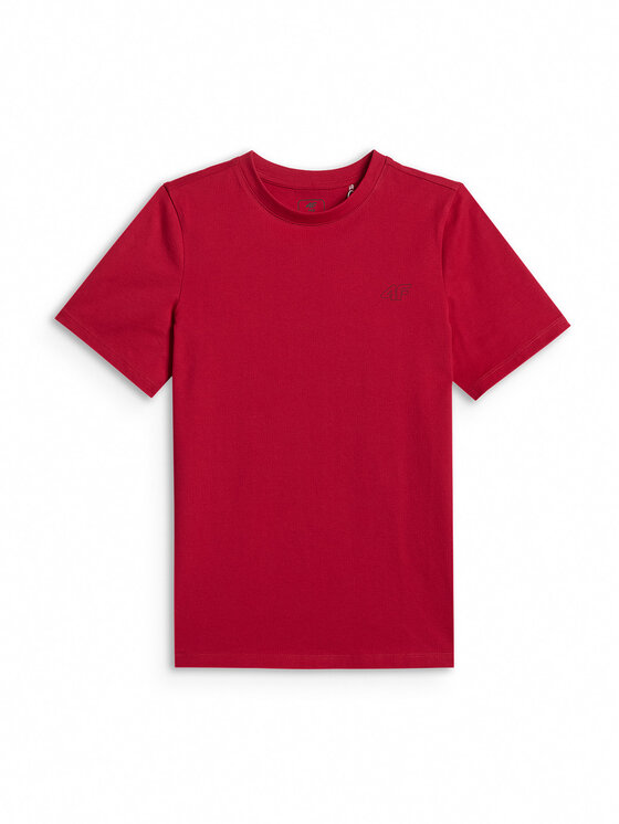 4F 4F T-Shirt BASIC+ Czerwony Regular Fit