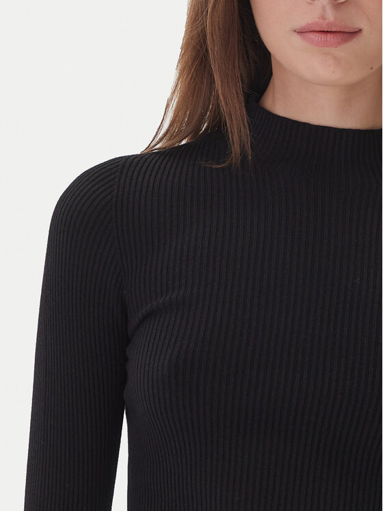 Kontatto Kontatto Bluză cu gât 3M0816C Negru Regular Fit