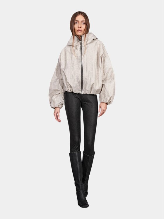 MADE BY SOCIETY MADE BY SOCIETY Kurtka anorak Arvela - J27728 Beżowy Basic Fit