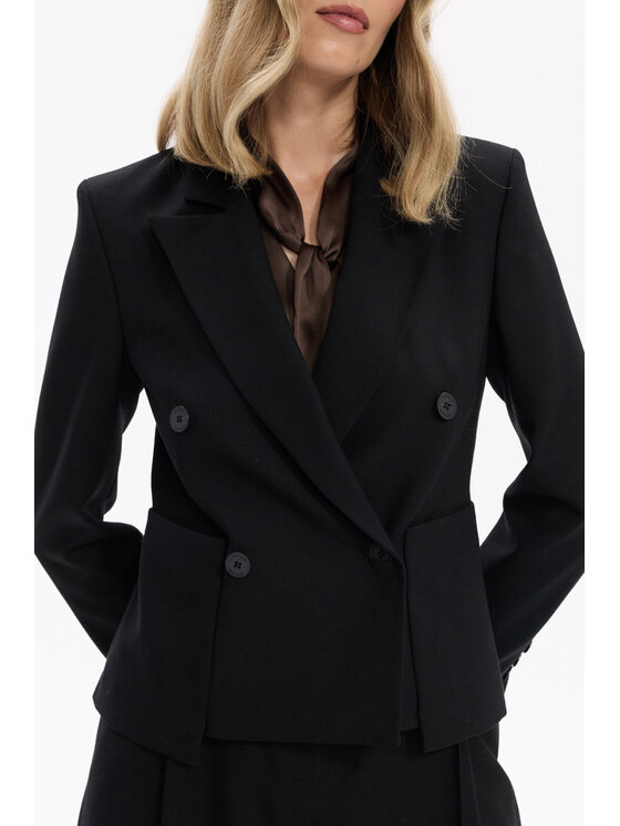 Deni Cler Milano Deni Cler Milano Marynarka W-DC-6064-F5-G6-90-1 Czarny Regular Fit