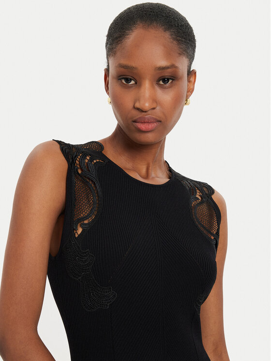 TWINSET TWINSET Rochie tricotată 242TP3190 Negru Slim Fit
