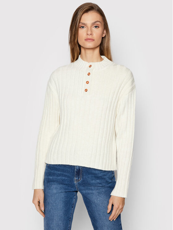 NA-KD NA-KD Πουλόβερ 1018-007521-0001-003 Λευκό Regular Fit