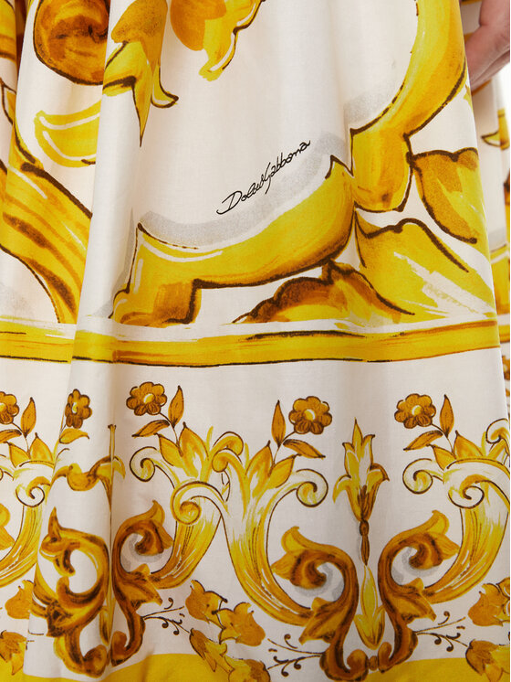 Dolce&Gabbana Rochie de vară F6AEIT HH5A1 Galben Regular Fit