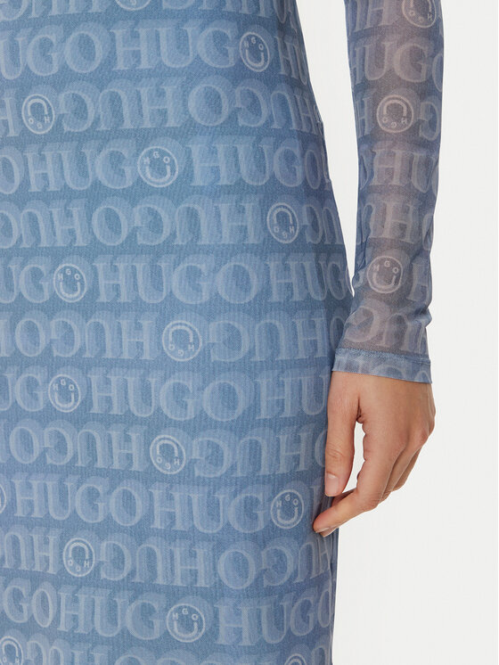 HUGO HUGO Sukienka codzienna Noella 50534704 Niebieski Slim Fit