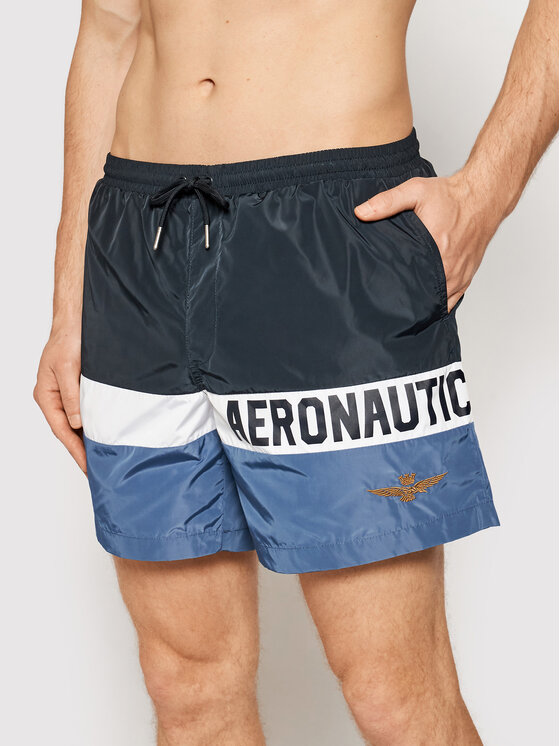 Aeronautica Militare Plaukimo šortai 211BW198CT1537 Tamsiai mėlyna Regular  Fit • Modivo.lt
