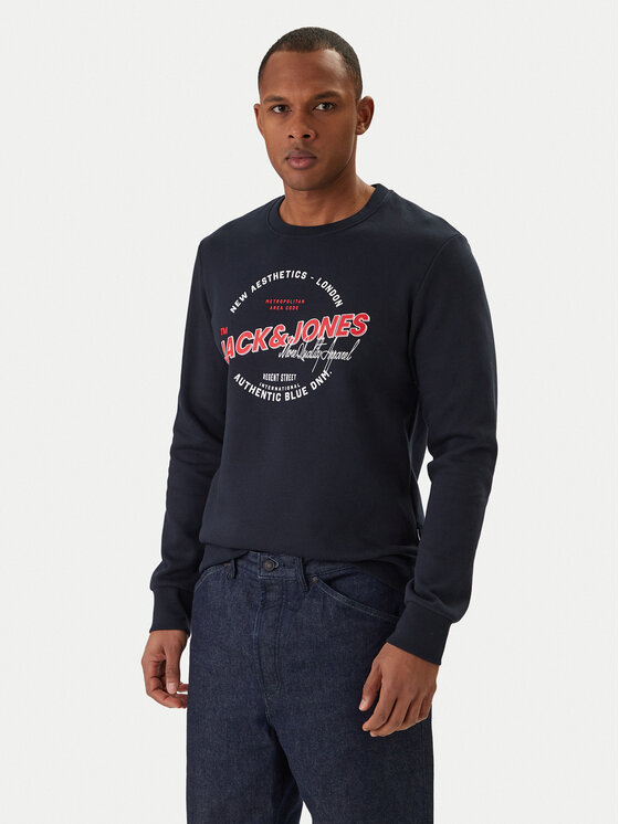 Jack & Jones Bluză Logo 12288925 Bleumarin Regular Fit