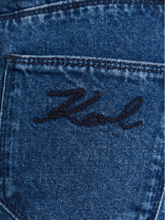 KARL LAGERFELD KARL LAGERFELD Jeans hlače A3W10017 Modra Straight Fit