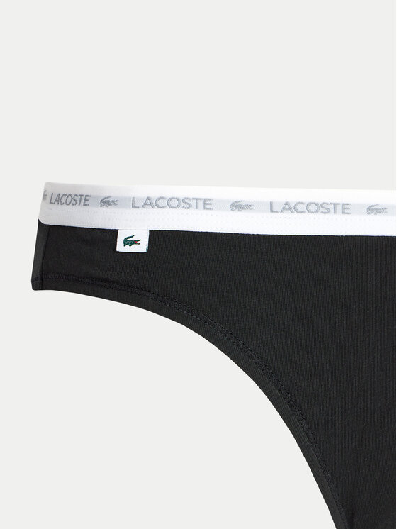 Lacoste Lacoste 3 db klasszikus alsó 8F1338 Fekete