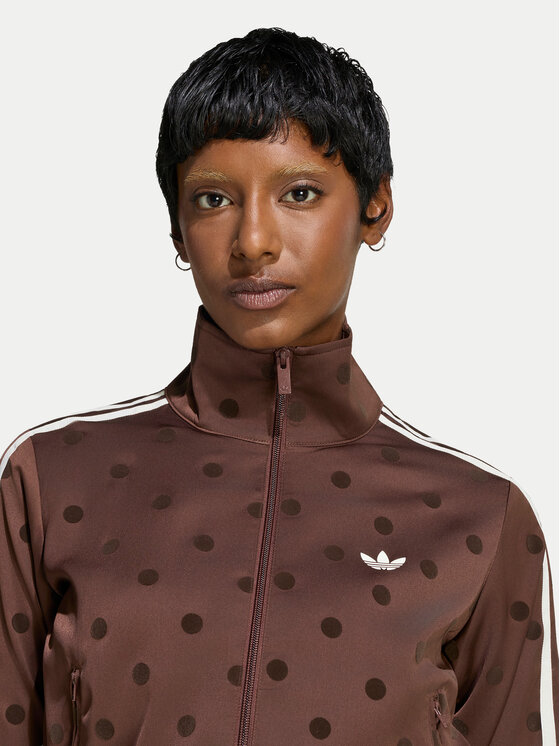 adidas adidas Bluza Satin Polka Dots Tt Track Top LI2855 Brązowy Regular Fit
