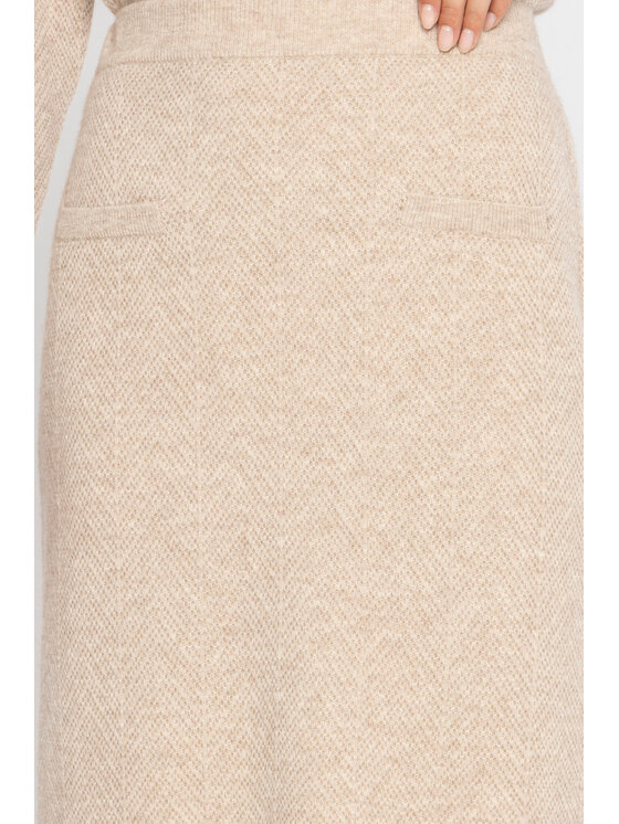 Deni Cler Milano Deni Cler Milano Spódnica ołówkowa T-DC-752D-D5-90-12-1 Beżowy Slim Fit