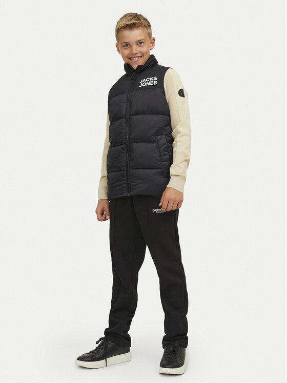 Jack&Jones Junior Jack&Jones Junior Γιλέκο Toby 12236914 Μαύρο Regular Fit