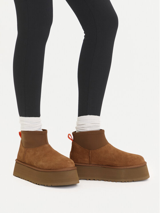 Ugg Cizme de zăpadă W Classic Mini Dipper 1168170 Maro