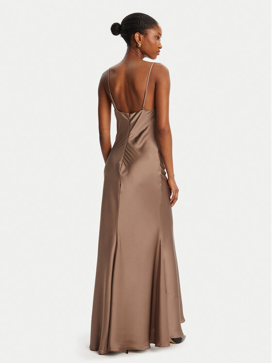 BARDOT BARDOT Večerna obleka Monroe Cowl Neck Maxi 59709DB3 Rjava Regular Fit