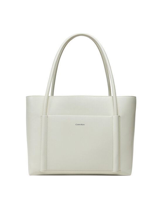 Calvin Klein Geantă Ck Linn Medium Shopper K60K613110 Alb