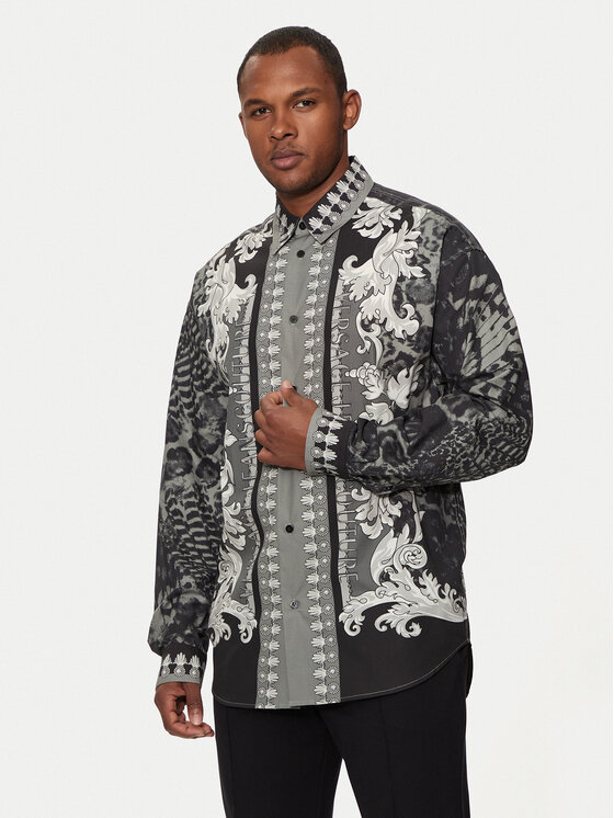 Versace Jeans Couture Košeľa 76GAL21A Čierna Regular Fit