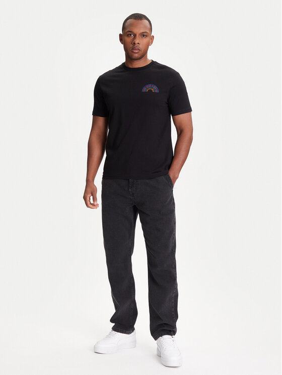 United Colors Of Benetton United Colors Of Benetton T-shirt 3I1XU1096 Crna Regular Fit