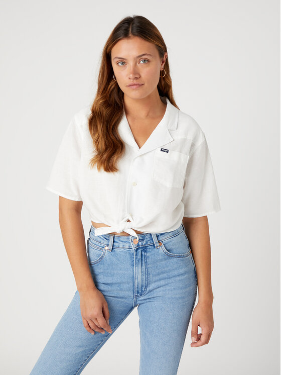 Wrangler Košeľa Resort W5Q4LOW02 112332060 Biela Regular Fit