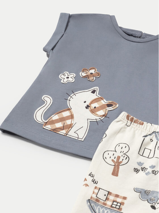 Mayoral Mayoral Komplet t-shirt i legginsy 1738 Kolorowy Regular Fit