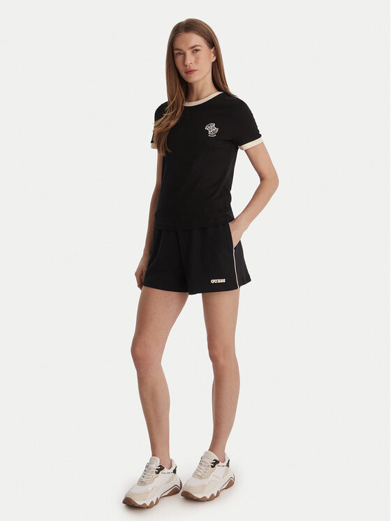 Guess Guess T-Shirt V6GI05 K2966 Czarny Regular Fit