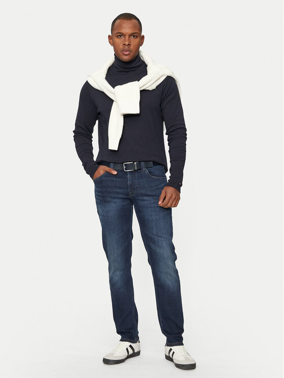 Bugatti Bugatti Jeans hlače 3108D 66671B Mornarsko modra Slim Fit